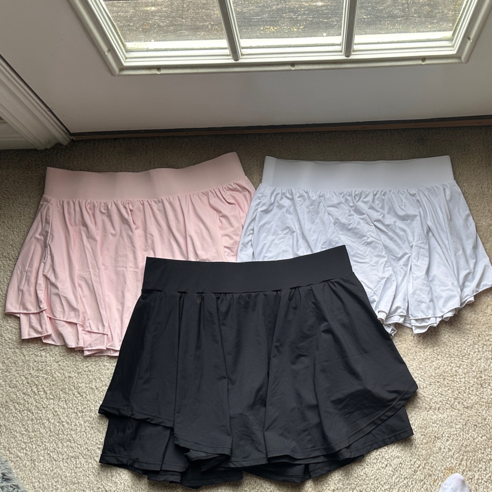 Amazon Women's Tennis Skirts - Pink, White, Black